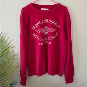 Red Graphic Crew Neck